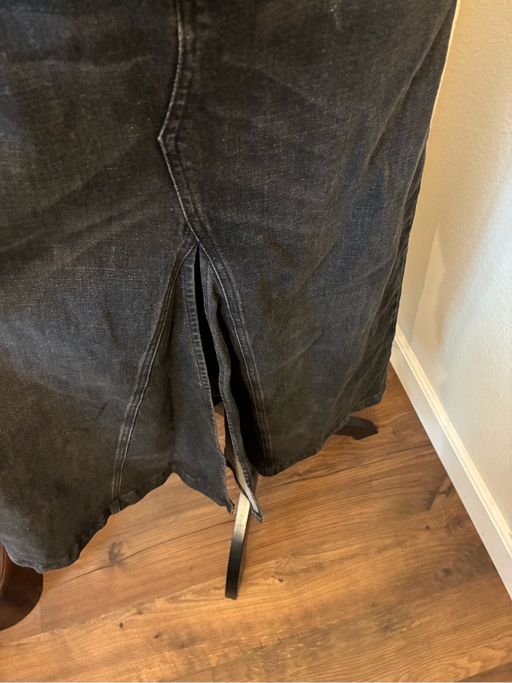 Banana Republic Washed Black Women’s Flared Jeans Skirt - Picture 7 of 11